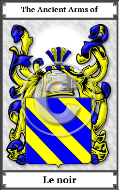 Le noir Family Crest Download (JPG)  Book Plated - 150 DPI